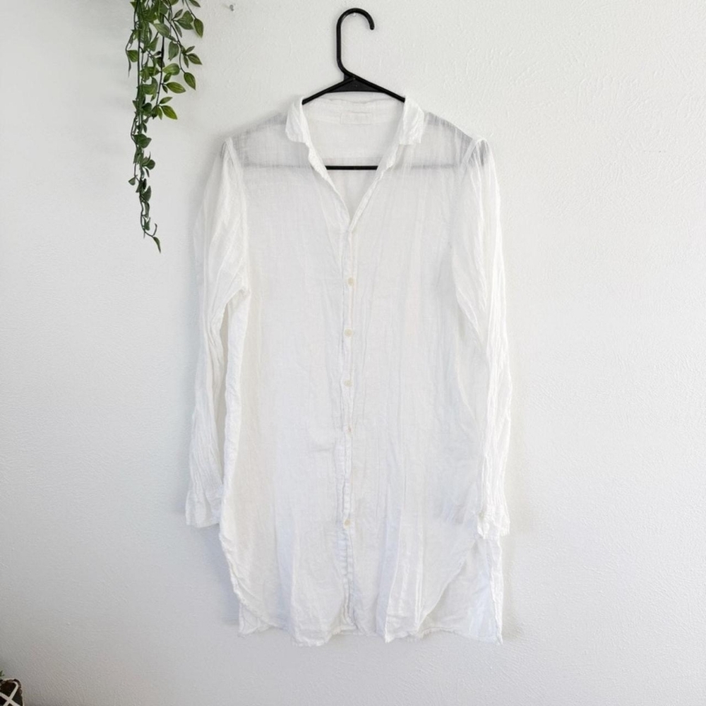 Women's White Button Down Shirt